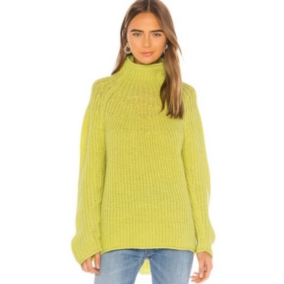 RAG & BONE Joseph Cozy Soft Citron Sweater S / M - Picture 4 of 16